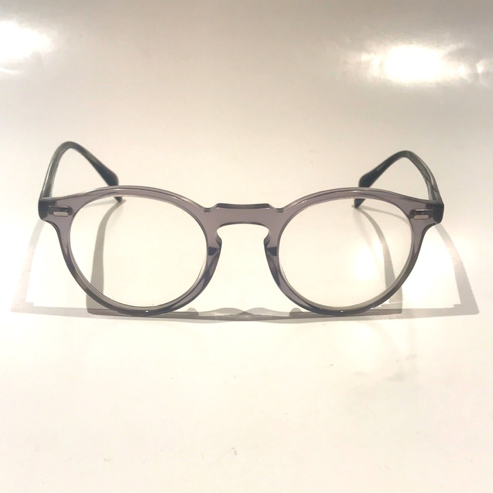 Oliver Peoples Gray Round Glasses